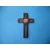 Krzyż wiszący ciemny brąz z medalem Św.Benedykta 18 cm